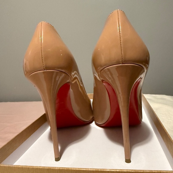 Christian Louboutin Patent Kate 100 - Nude - Picture 4 of 12